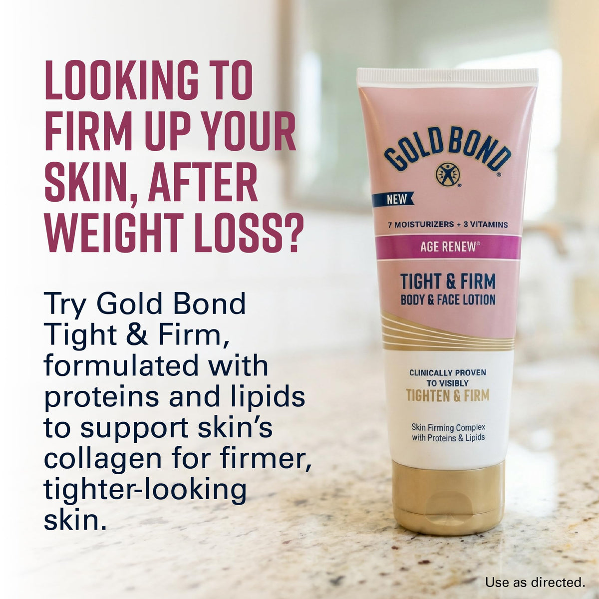 Gold Bond Age Renew Tight & Firm Body & Face Lotion, Aging, Dry Skin Lotion