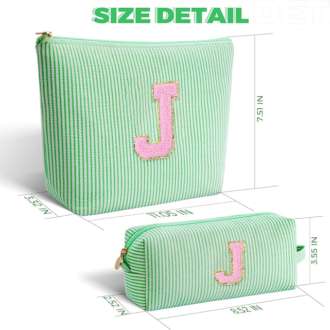 Btffitting Gifts for Teen Girls Women - Birthday Gifts for 10 11 12 13 14 15 16 17 18 Years Old Girl,Makeup Bag Cosmetic Bag,Teacher Gift Trendy Stuff Toiletry Bag - Green,J