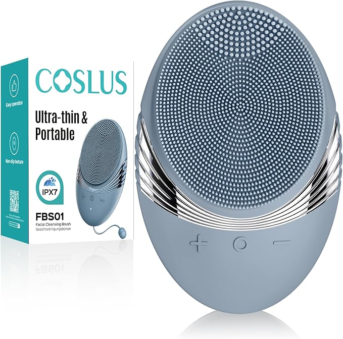 COSLUS FBS01 Facial Cleansing Brush Face Scrubber, Compact for Travel
