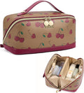 Telena Leather Make Up Bag Portable Travel Makeup Bag Waterproof