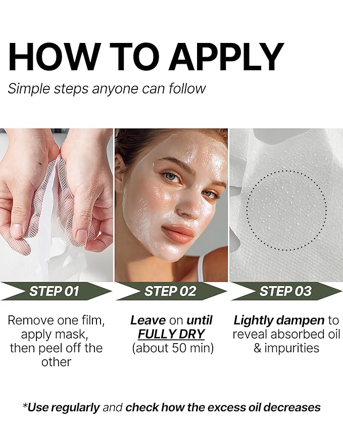 EIOM Trouble Patch Mask – Full Face Sheet Mask for Acne-Prone Skin | Sebum-Absorbing Oil Control, Pore Purifying, Tea Tree Biome, Korean Skincare Acne Face Mask, Hydrocolloid-Infused Sheet (20ml x 4)