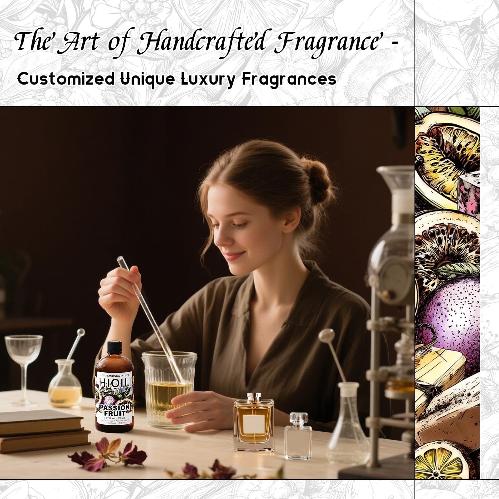 HIQILI Passion Fruit Fragrance Oil for Candle, Soap Making & Diffuser
