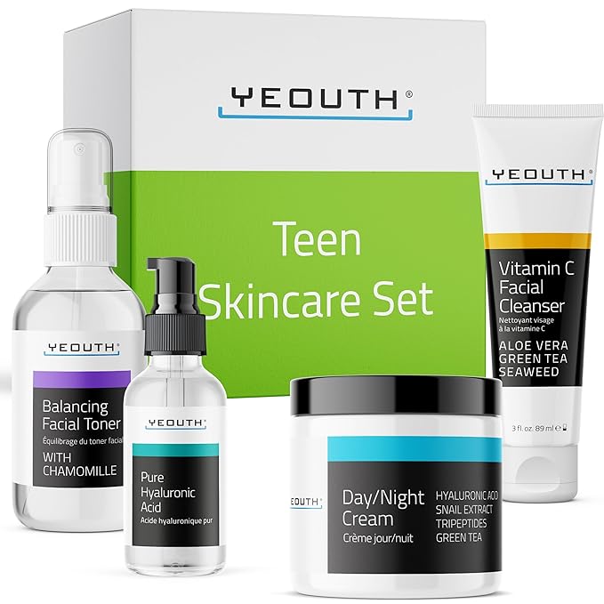 YEOUTH Skin Care Set for Teens 4-Piece Beauty Routine Gift