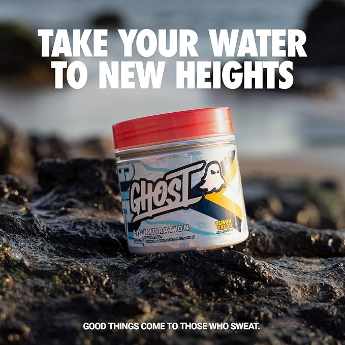 GHOST Hydration Tub, Electrolyte Powder, Lemon Crush, 40 Servings