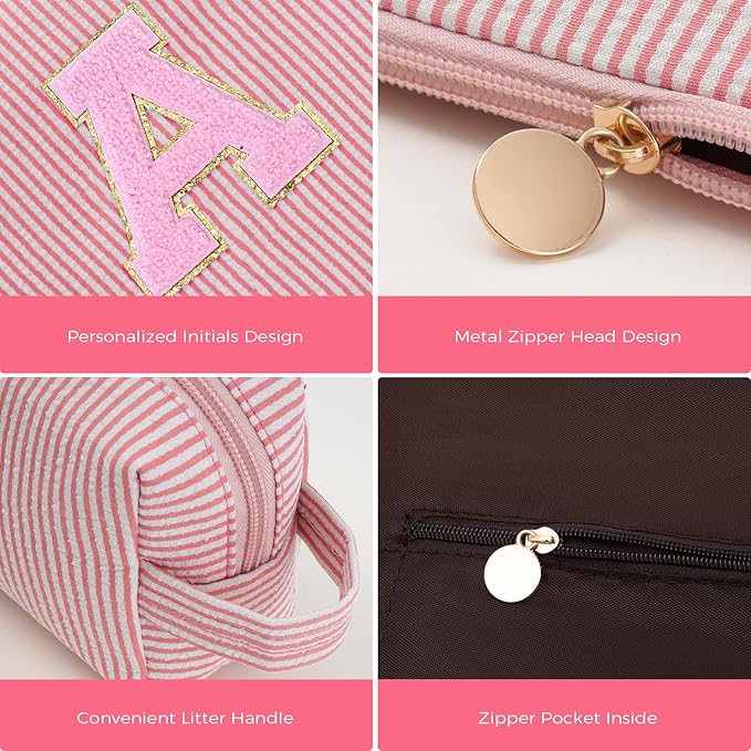 Btffitting Gifts for Teen Girls Women - Birthday Gifts for 10 11 12 13 14 15 16 17 18 Years Old Girl,Makeup Bag Cosmetic Bag,Teacher Gift Trendy Stuff Toiletry Bag - Peach,A