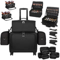 TANTO Rolling Makeup Train Case, Pro Cosmetology Case on Wheels 4 in 1