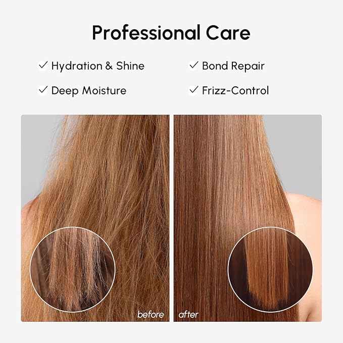 MAREE Deep Conditioning Hair Mask for Damaged Hair Treatment 2 Pack – Keratin Hair Care for Hydrating Growth Repair Moisturizing – Dry Curly Color Refreshing – 10 Fl Oz, White