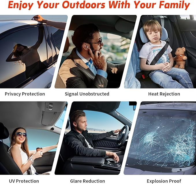 Ceramic Nano Ceramic Window Tint for Cars, Automotive Auto Car Window Tint Film for Car Privacy Film, VLT 15% Percent, Blocks UV/IR Rays, Heat/Glare, 30in-20ft