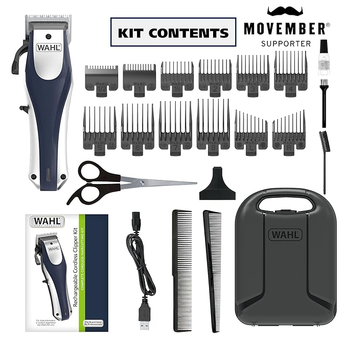 Wahl Lithium Ion Pro Rechargeable Cordless Hair Clippers for Home Haircuts