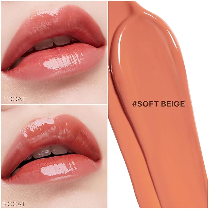 Glow Lasting Tint | Glossy Finish Korean Makeup (0.14 fl oz, Soft Beige)