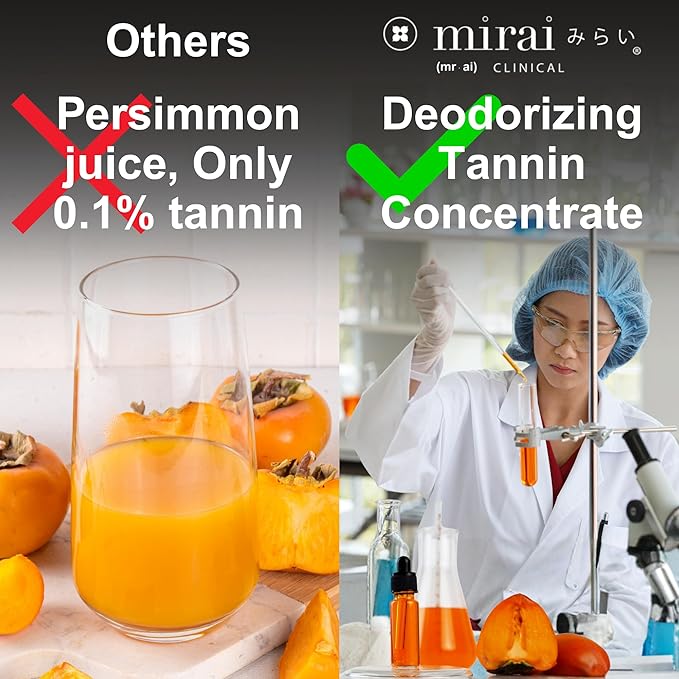 Mirai Clinical Persimmon Soap for Old People Smell,Nonenal® Odor Eliminator