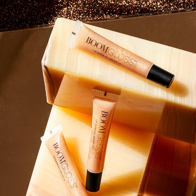 Boom Gloss™ Non-Sticky Hydrating Lipgloss, Peach Nude Tint