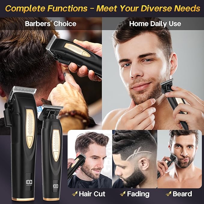 GSKY Mens Hair Clipper, Hair Cutting Kit, Beard Trimmer for Men