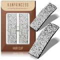 Kanprincess Rhinestone and Crystal Hair Clips 2-Pack, Sparkly Barrettes & Elegant Bling Accessories for Women & Girls(Set14)