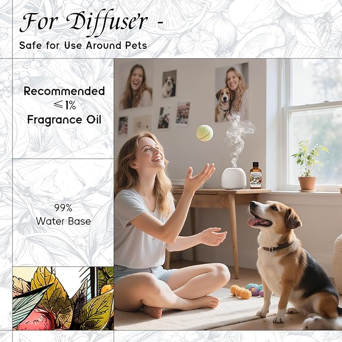 HIQILI Musky Rose Fragrance Oil for Diffuser, Candle & Perfume
