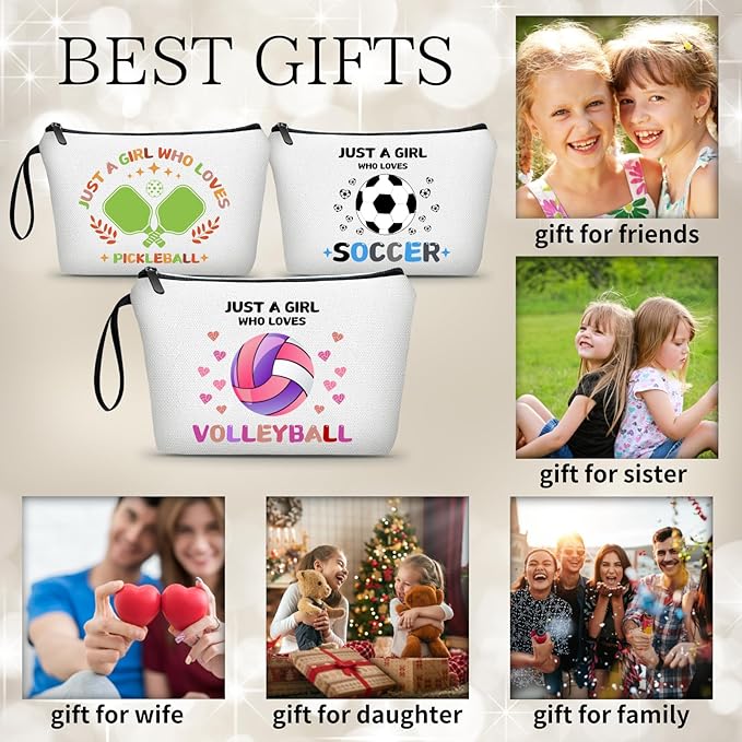 ARIOSEY Volleyball Gifts for Girls Women, Small Makeup Cosmetic bag