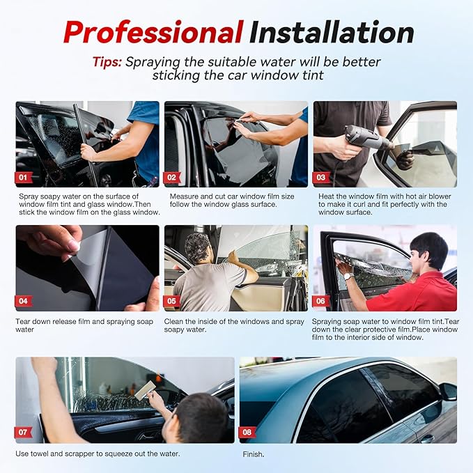 Vepagoo Nano Ceramic Car Window Tint Film 20% VLT- 20" in 30Ft Privacy Window Tint, Blocks UV/IR Rays, Heat & Glare - Scratch Resistance Car Window Film