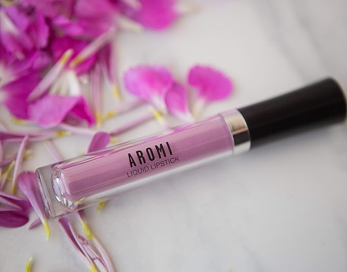 Aromi Light Pink Matte Liquid Lipstick, Blue Undertones (Ballet Slipper)