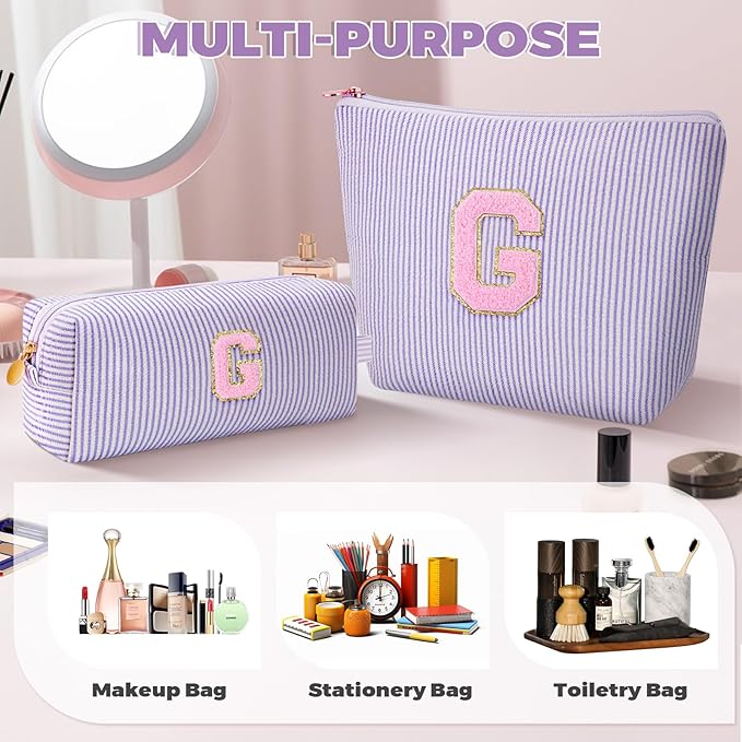 Btffitting Gifts for Teen Girls Women - Birthday Gifts for 10 11 12 13 14 15 16 17 18 Years Old Girl,Makeup Bag Cosmetic Bag,Teacher Gift Trendy Stuff Toiletry Bag - Lavender,G