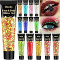 14 Colors Body Glitter,Face Glitter Makeup for Kids Women,Sparkly Chunky Hair Glitter for Eye Lip Nails,Mardi Gras Glitter Makeup Face Paint,Singer Concerts Disco Rave Festival Accessories