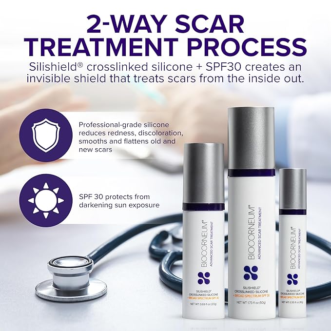 Biocorneum Silicone Scar Gel with Silishield®, SPF 30 Scar Cream, 20g