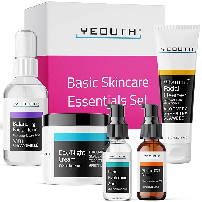 YEOUTH Skin Care Set for Complete Hydration Routine 5-Piece