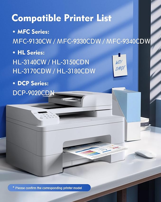 TN221 TN225 Toner Cartridges Compatible with Brother TN221 TN225 MFC-9130CW
