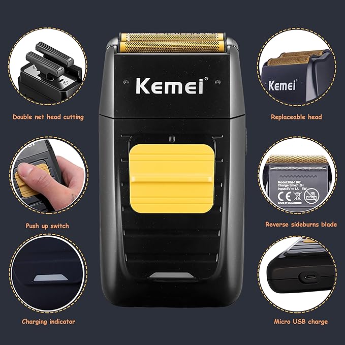KEMEI Professional Hair Clippers and Trimmers Set Cordless Barber Clippers