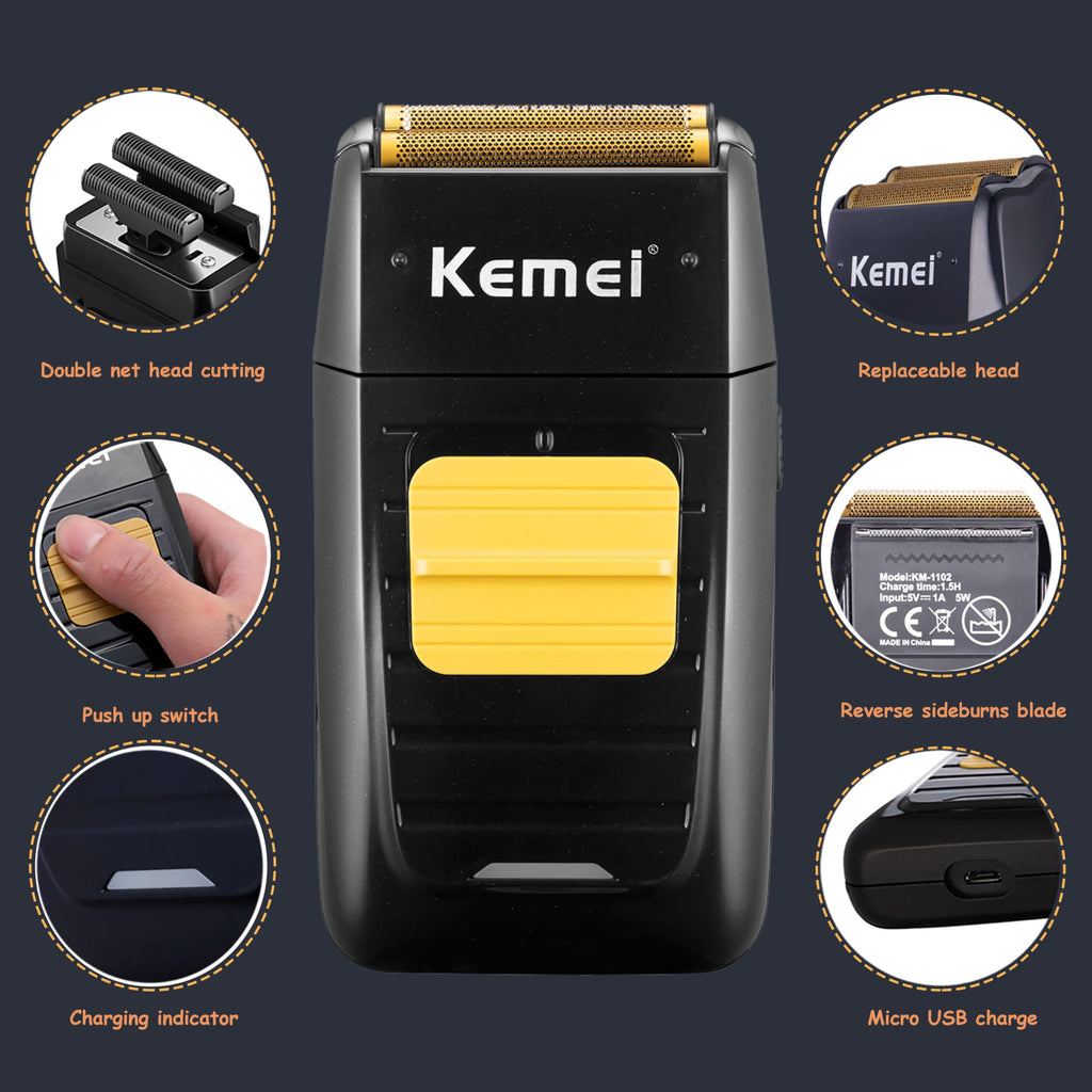 KEMEI Professional Hair Clippers and Trimmers Set Cordless Barber Clippers