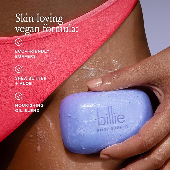 Billie Body Buffer, Pre-shave Body Exfoliator Bar, 3.5 oz