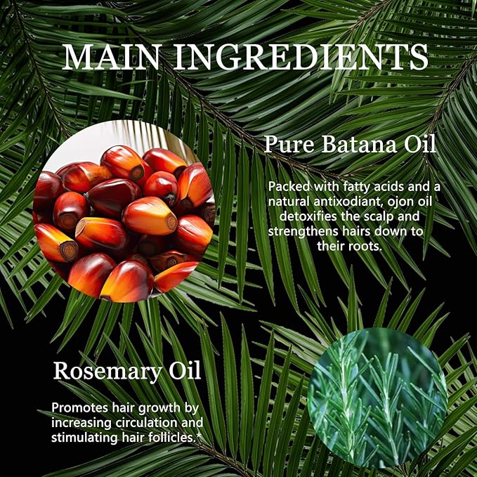 Tgideas Rosemary Batana Hair Oil for Scalp Care & Hair Strengthening 1 Pack