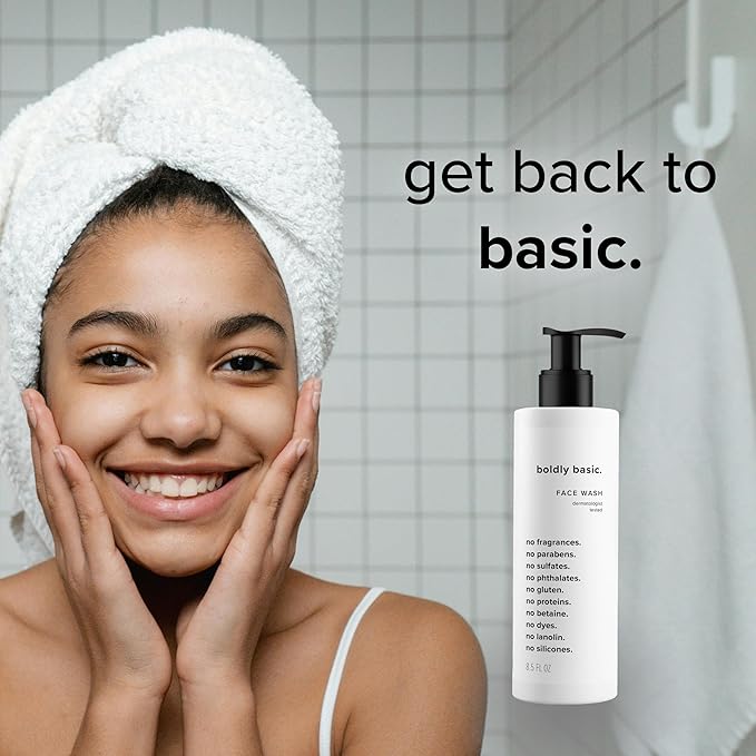 Boldly Basic Fragrance Free Face Wash - Unscented - Dermatologist Tested