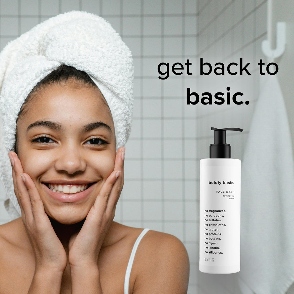 Boldly Basic Fragrance Free Face Wash - Unscented - Dermatologist Tested