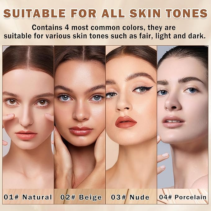 QIUFSSE Airbrush Foundation Makeup Spray (04 Porcelain Color)