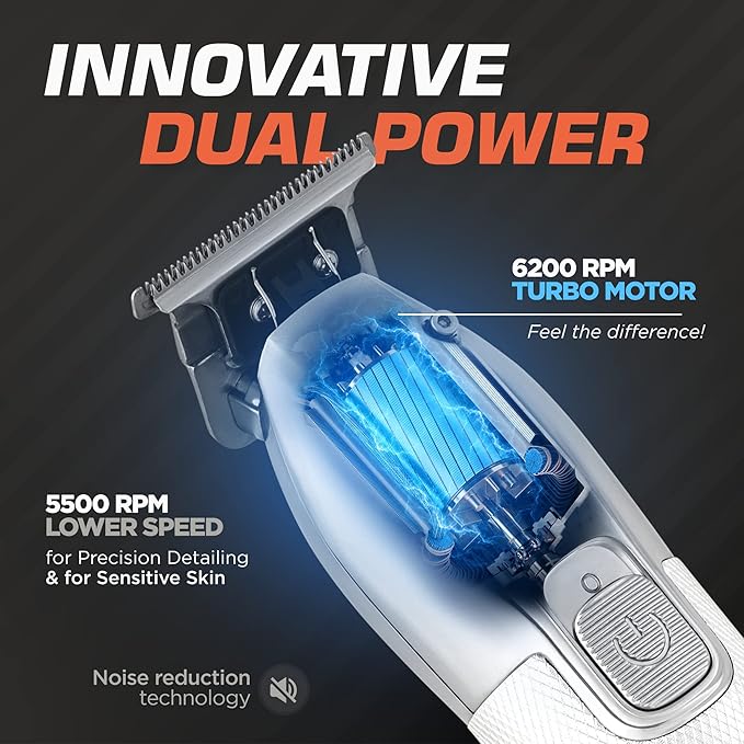 Fagaci Professional Hair Clippers for Men & Hair Clips for Styling Sectioning, Barber Clippers for Hair Cutting, Cordless Hair Clippers and Trimmers Set, Maquina de Cortar Cabello, Haircut Barber Kit