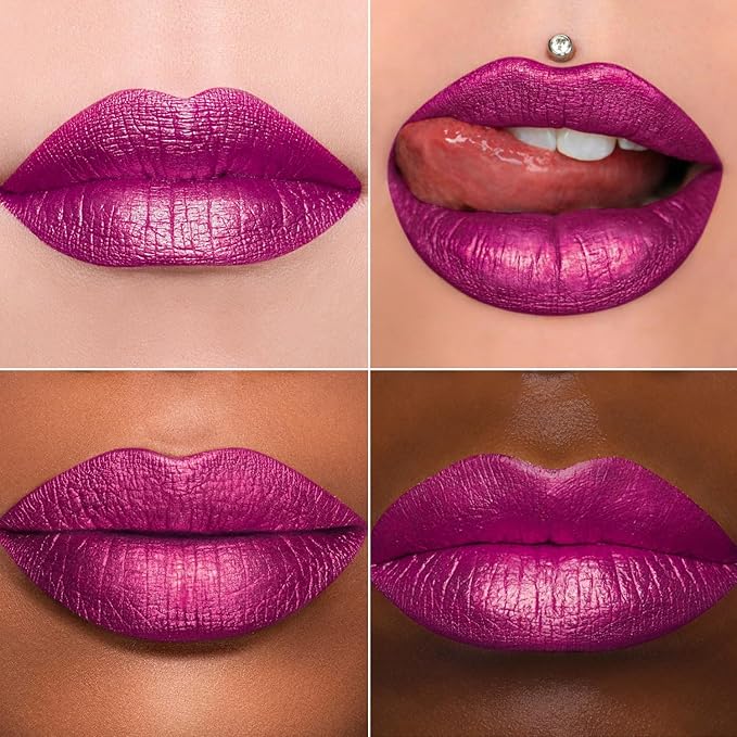 MAKI YIKA Hot Pink Lipstick for Women Metallic Liquid Lipsticks Long Lasting