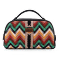 Montana West Wrangler Makeup Bag for Women Small Cosmetic Toiletry Bags Western Make Up Pouch Durable Cute Travel Purse,Black