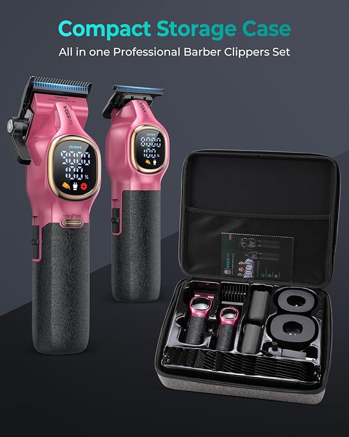 VGRPRO Professional Hair Clippers for Men, Cordless Clipper and Trimmer Set