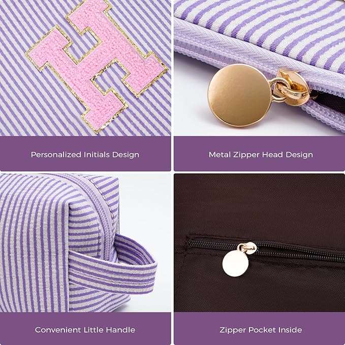 Btffitting Gifts for Teen Girls Women - Birthday Gifts for 10 11 12 13 14 15 16 17 18 Years Old Girl,Makeup Bag Cosmetic Bag,Teacher Gift Trendy Stuff Toiletry Bag - Lavender,H