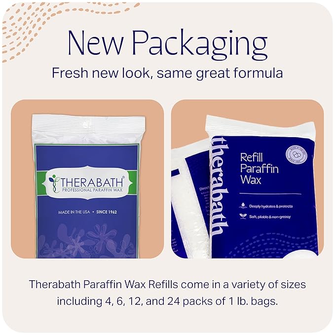 Therabath Paraffin Wax Refill - Thermotherapy - Use to Relieve Arthritis Discomfort, Stiff Muscles, & Dry Skin - For Hands, Feet, Body - Deeply Hydrates & Protects - Made in USA, 6 lb. ScentFree