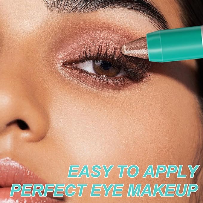 GADMLURY 8Pcs Eyeshadow Stick, Eye Brightener Stick, Shimmer Creamy Eye Shadow Makeup, Waterproof Long Lasting Glitter Highlighter Eye Liner Pencil (SET A)