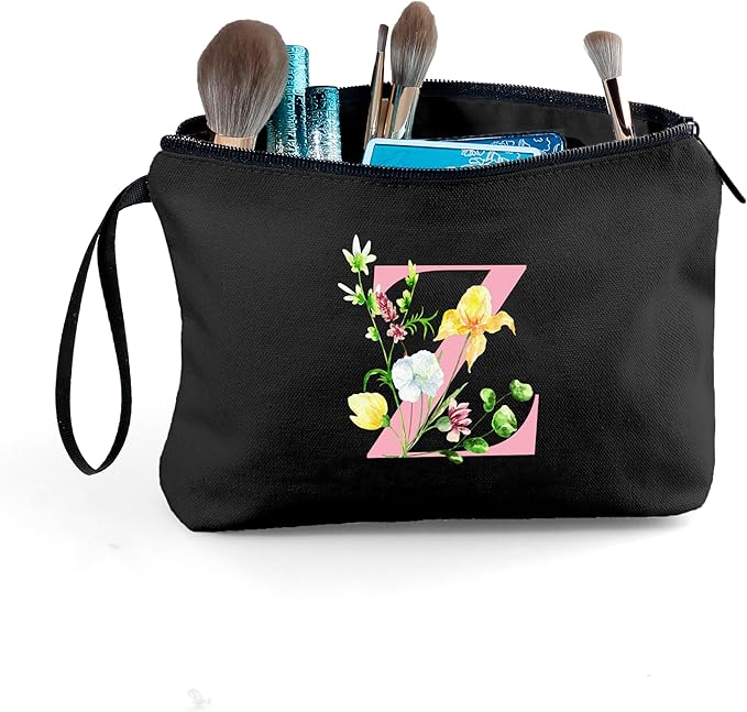 SEAMOON A-Z Gifts for Women Who Have Everything, Makeup Bag with Mirror,Z