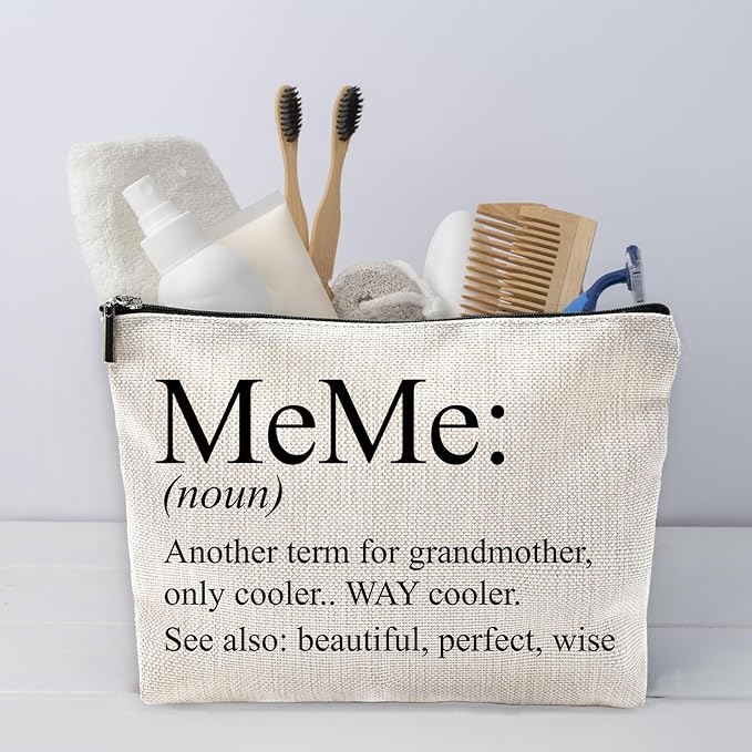 Sufamb Grandma Makeup Bag - Meme Mother's Day & Birthday Gift, Small Cosmetic Bag for Purse
