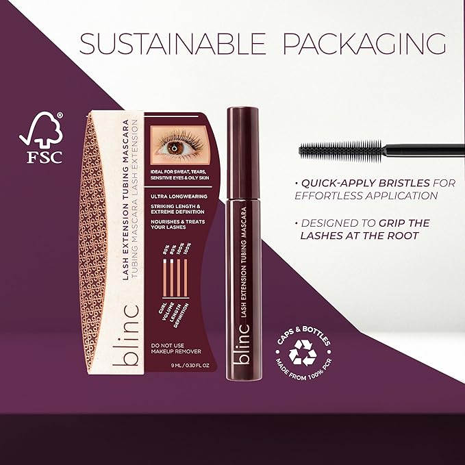 blinc Lash Extension Tubing Mascara, Lengthening & Defining, Black