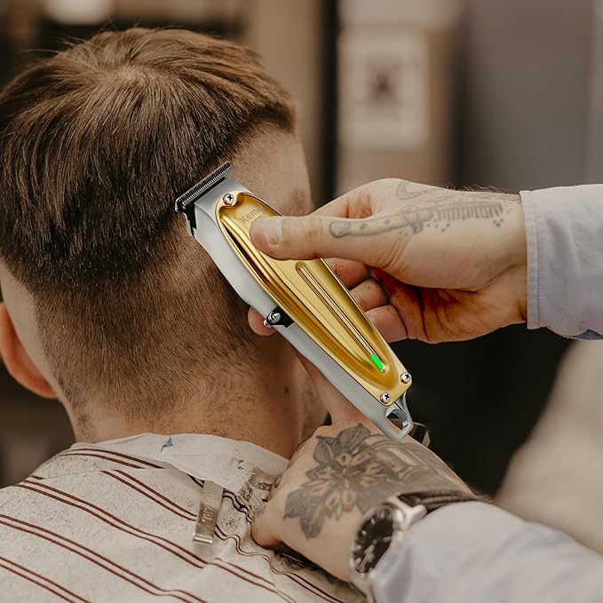 KEMEI Professional Beard & Hair Trimmer for Men Cordless T-Blade Trimmers