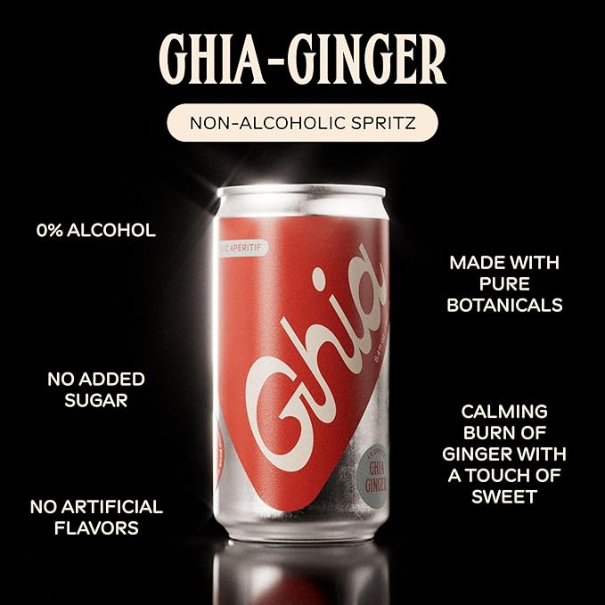 Ghia Le Spritz Non-Alcoholic Ginger 12-Pack, Canned Mocktail Mixer