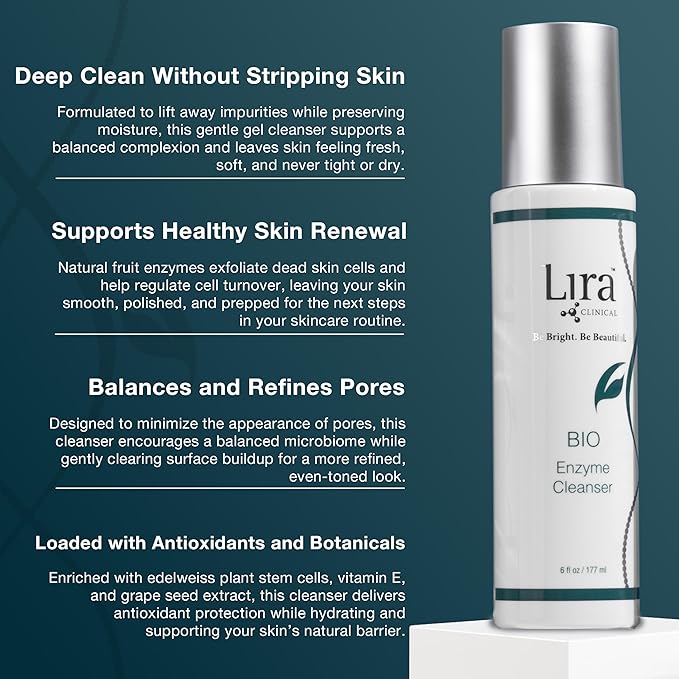 Lira Clinical BIO Enzyme Cleanser - Papaya and Pineapple Gel - 177 ml