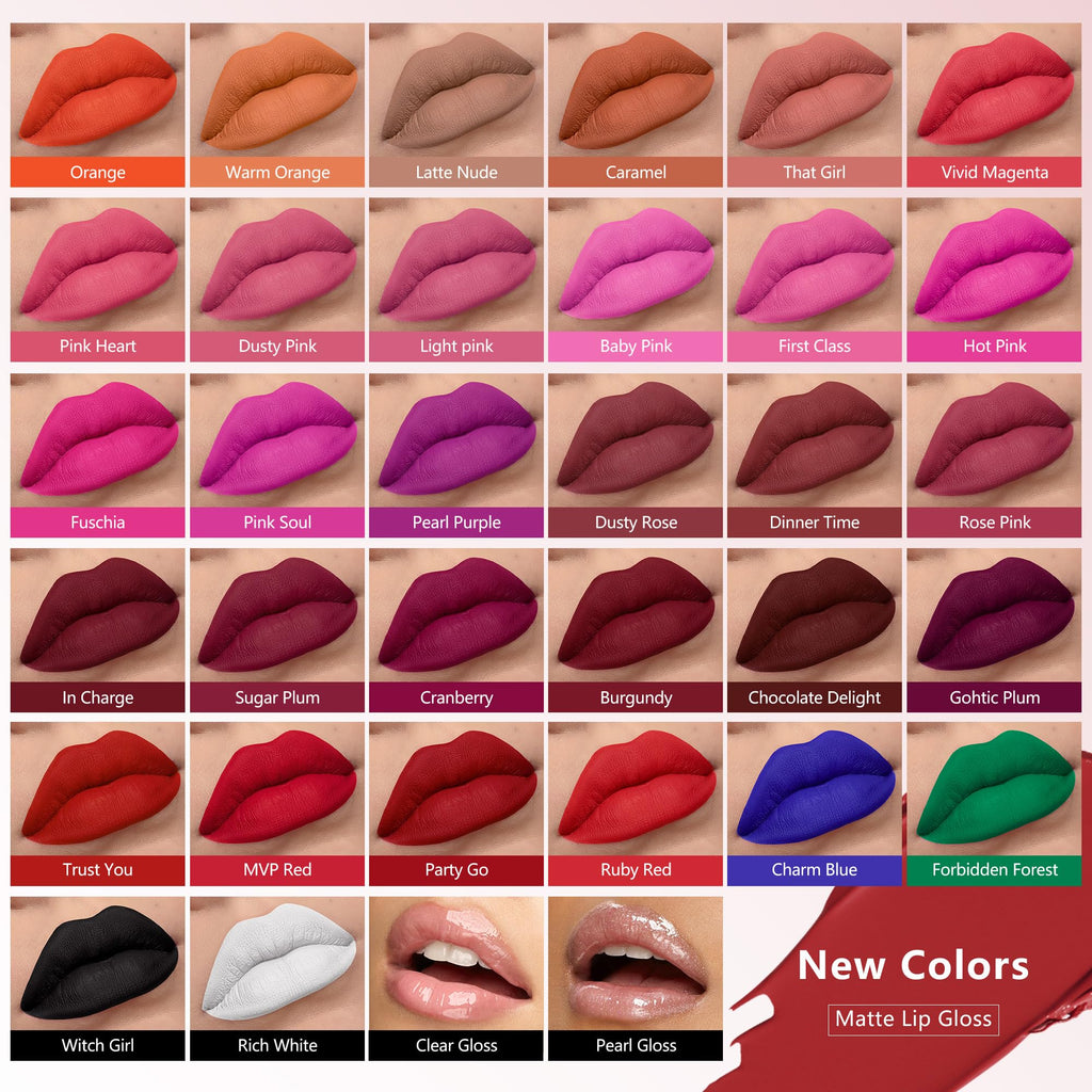 MAKI YIKA Orange Lipstick Matte Liquid for Women ColorStay Long Lasting Lipsticks