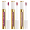 MAKI YIKA 3Pc Metallic Lipstick Long Lasting Hot Pink Red Brown Lipsticks