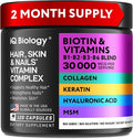 Biotin 10,000 mcg Supplement - Hair Growth Support for Women & Men, 120 pcs